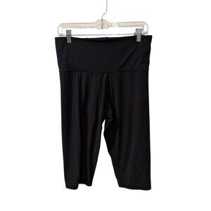 Athleta Black High-Waisted Nylon & Spandex Knee length 1X Womens Activewear